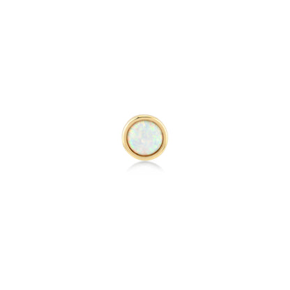 Handcrafted Single Opal Stone Piercing in Round Shape