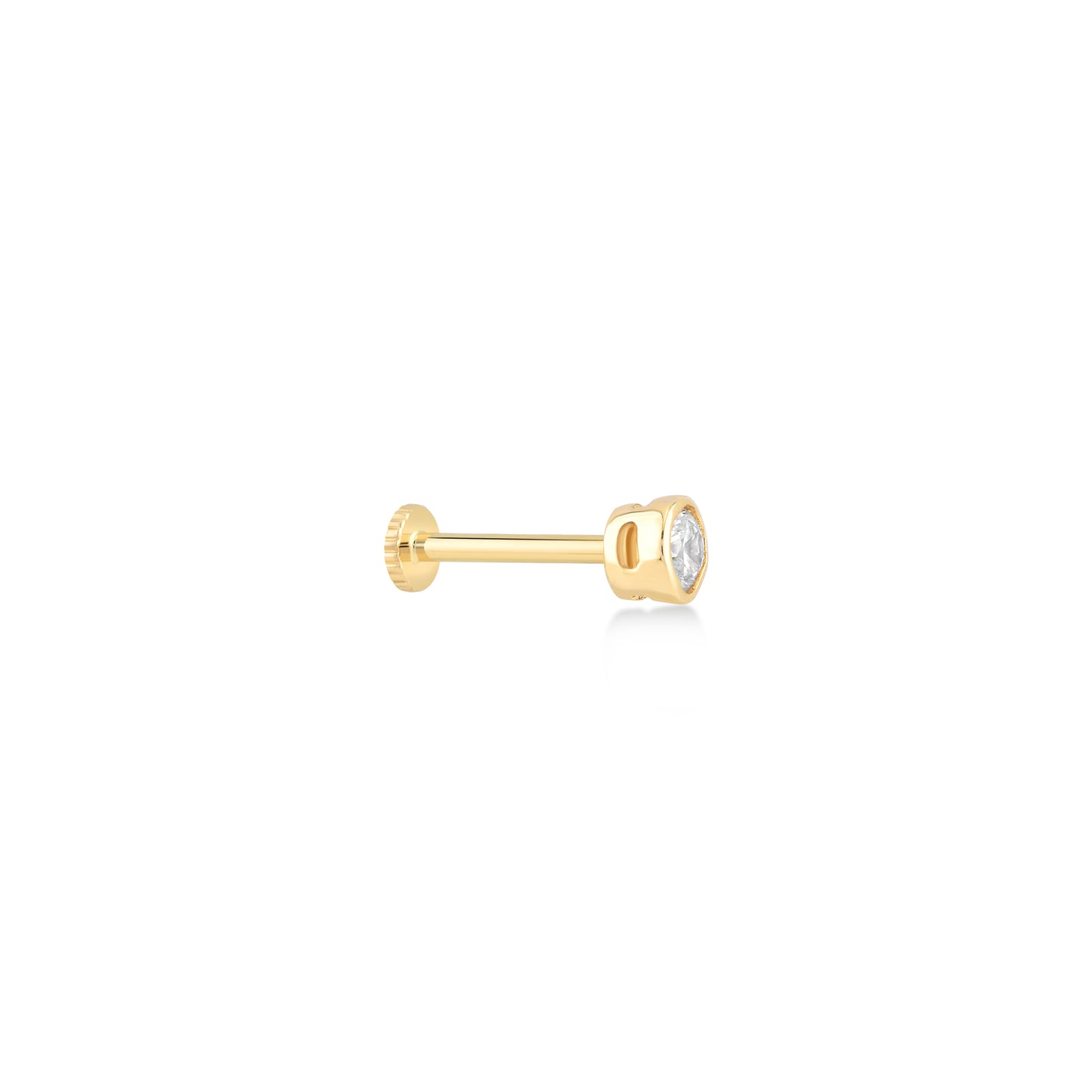 Single Stone Gold Piercing - Radiance in Simplicity