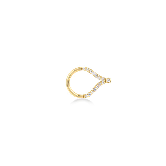 Elegant Handcrafted Gold Hoop Piercing | 11mm Length Options